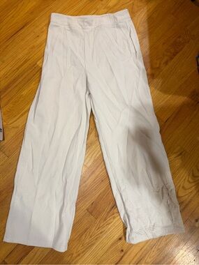 Salanta White Seersucker Pants